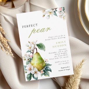 Invitación a ducha de novias con flores perfectas