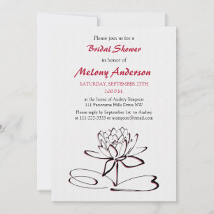 Invitación a ducha de novias con Lotus en Asia neg
