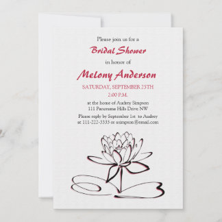Invitación a ducha de novias con Lotus en Asia neg