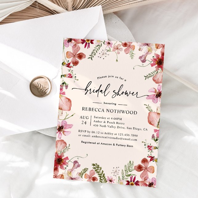 Invitación a ducha de novias con Moda rosa rosa de (Subido por el creador)
