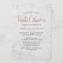 Invitación a ducha de novias con Rosa de oro de Ma