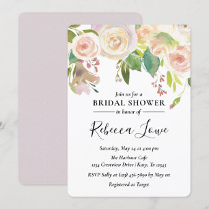 Invitación a ducha de novias con sangre Rosa neutr