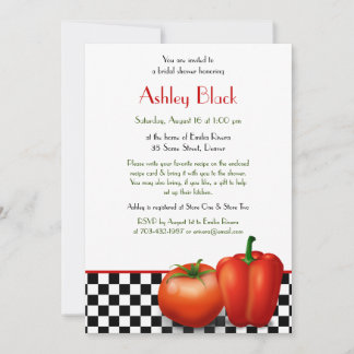 Invitación a ducha de novias con tema de cocina re
