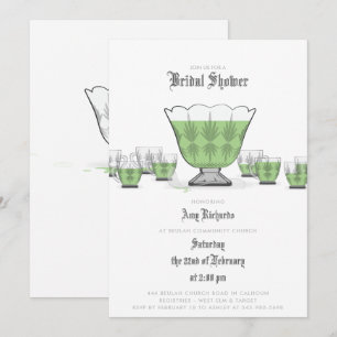 Invitación a ducha de novias Crystal Punch Bowl
