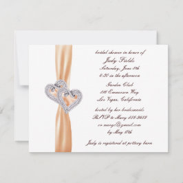 Invitación a ducha de novias de corazón de mandari