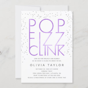 Invitación a ducha de novias de Pop Fizz Clink, pú