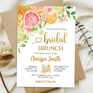 Invitación a ducha de novias de verano de Citrus G