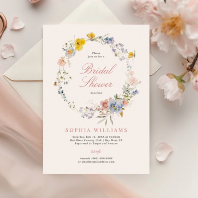 Invitación a ducha de novias del Boho de verano Wi (Subido por el creador)