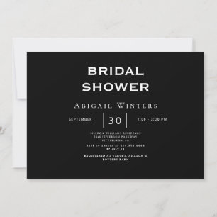 Invitación a ducha de novias en B/W espumoso y con