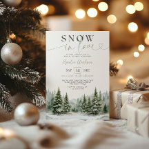 Invitación a ducha de novias en invierno con nieve