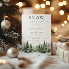 Invitación a ducha de novias en invierno con nieve