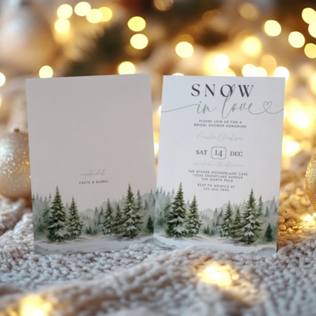 Invitación a ducha de novias en invierno con nieve (Subido por el creador)