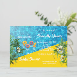 Invitación a ducha de novias en verano junto a la 