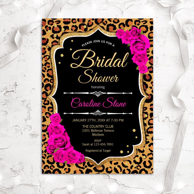 Invitación a ducha de novias Impresión de leopardo (Subido por el creador)