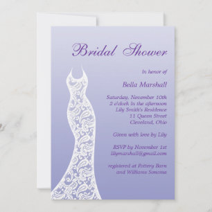 Invitación a ducha de novias Ombre en tulipán viol
