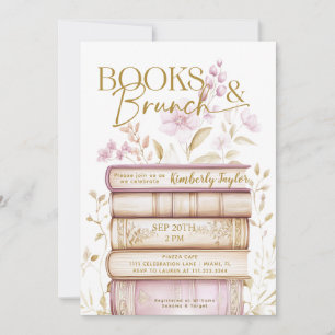 Invitación a ducha de novias para libros y libros