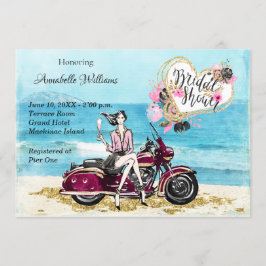 Invitación a ducha de novias para motociclistas