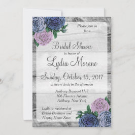 Invitación a ducha de novias para Rosas de campo r