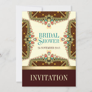 Invitación a ducha de novias por estrellas bohemia