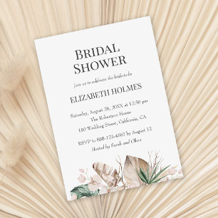 Invitación a ducha de novias por orquídeas tropica