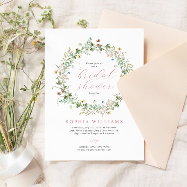 Invitación a ducha de novias rustica de flores sil (Subido por el creador)
