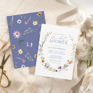 Invitación a ducha Dusky Blue Bridal Shower