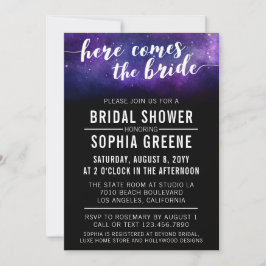 Invitación a ducha nupcial celestial Boda Galaxy