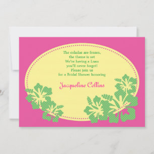 Invitación a ducha nupcial de Hibiscus en Hawái