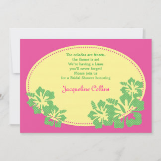 Invitación a ducha nupcial de Hibiscus en Hawái