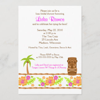 Invitación a ducha nupcial de Luau Tropical Hawai 