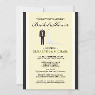 Invitación a ducha nupcial de pareja de hecho