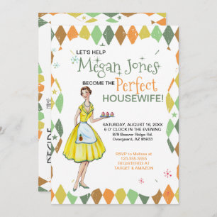 Invitación a ducha nupcial de Retro Housewives