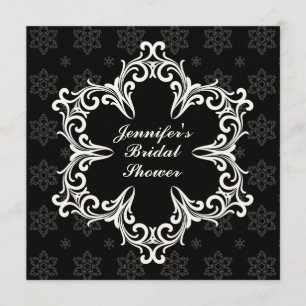 Invitación a ducha nupcial en B&W