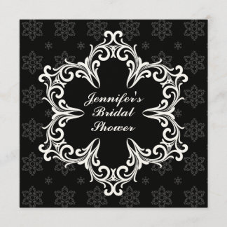 Invitación a ducha nupcial en B&W
