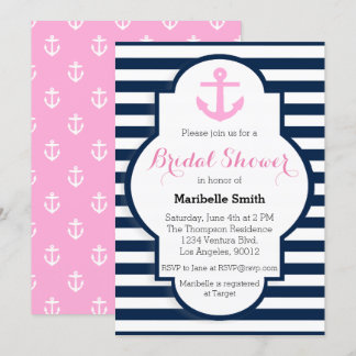 Invitación a ducha nupcial náutica