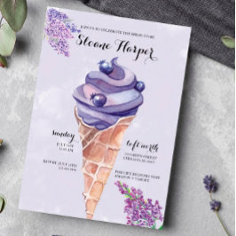 Invitación a ducha social con crema de hielo Lilac