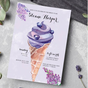 Invitación a ducha social con crema de hielo Lilac