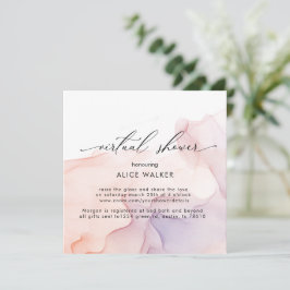 Invitación a ducha virtual transparente de seda