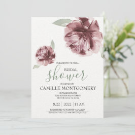 Invitación a ducharse nupcial de Rosa bohemio