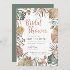 Invitación a ducharse nupcial en Boho Floral Pampa