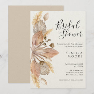 Invitación a ducharse nupcial en Boho Pompas