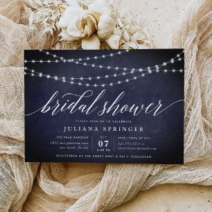 Invitación a ducharse nupcial en Garland Midnight