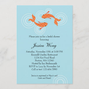 Invitación a ducharse nupcial en Koi Fish Pond