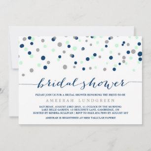 Invitación a duchas de novias con puntos de amarre