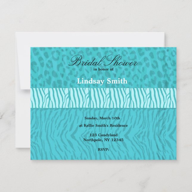 Invitación a duchas de novias para la impresión de (Anverso)