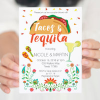 Invitación a duchas en pareja Tacos y Tequila