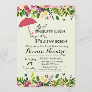 Invitación a duchas nupciales de abril