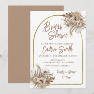 Invitación a duchas nupciales de hierba de Boho Be
