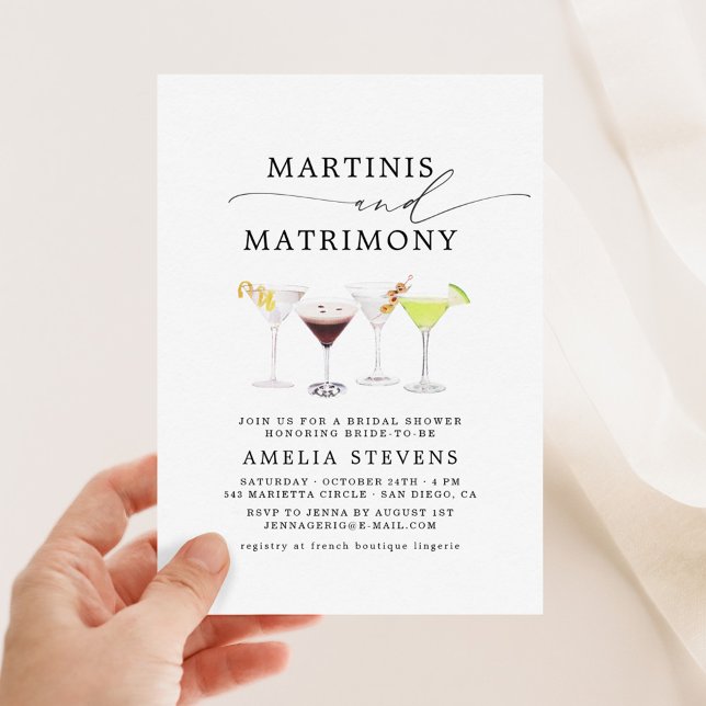 Invitación a duchas nupciales de martinis y matrim (Subido por el creador)