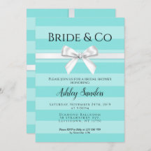 Invitación a duchas nupciales de Mint Bride & Co.